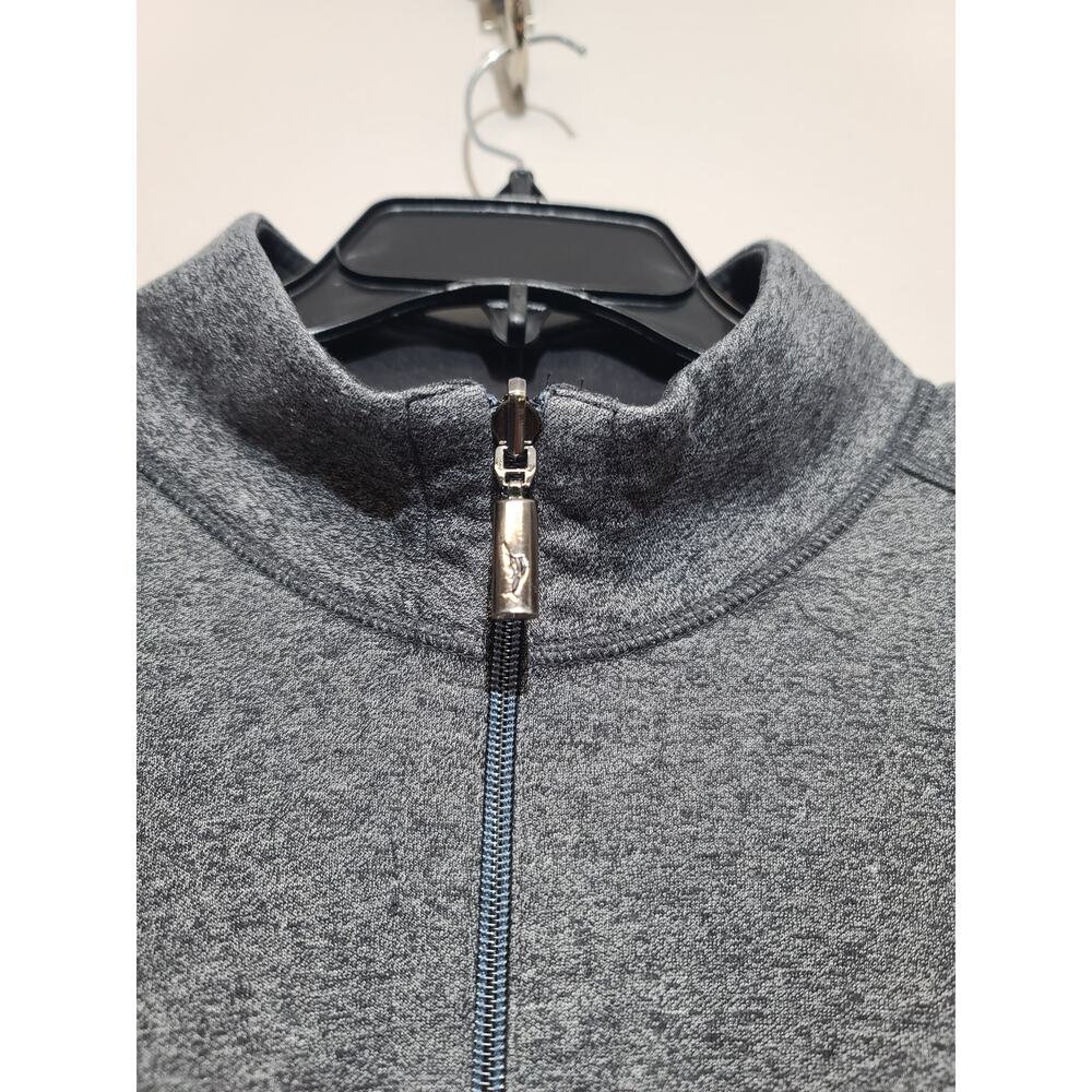 Tommy Bahama Reversible 1/2 Zip Pullover Gray Black XL GUC Cotton Stretch - Picture 3 of 5